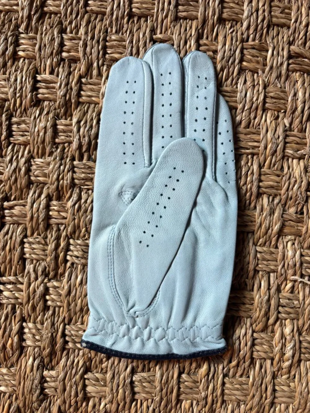NWT Alpo pale blue cabretta leather golf glove LH